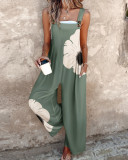 Women Summer Print Retro Sleeveless Jumpsuit
