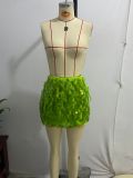 Shiny sequins Patchwork Bodycon sexy short skirt