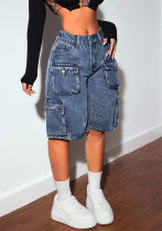 Women Casual pocket Denim Pants