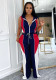 Women Patchwork hooded sleeveless top and trousers two-piece set