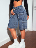 Women Casual pocket Denim Pants