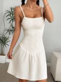 Women French Holidays V-Neck Backless Suspender Dress