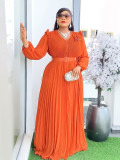 Plus Size Women Dubai Elegant Beaded African Dress