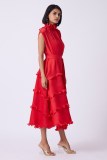 Plus Size African Women French Ruffle Edge Elegant Dress