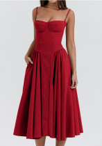 Women Spring Elegant French Retro Strap Dress Women Spring Elegant French Retro Strap Dress