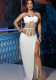 Women Sexy Party Bandage Evening Dress Two-piece Set