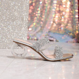 Women summer rhinestone high heels party sandals heels