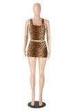 Women Sexy Printed Tank Top and Mini Skirt Set