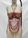 Chain Strap Accessories Sexy Halter Neck Beading