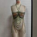 Chain Strap Accessories Sexy Halter Neck Beading