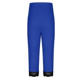 Women's Trousers Lace Capri Pants Plus Size Elastic Waist Tight Pants
