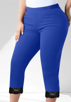 Women's Trousers Lace Capri Pants Plus Size Elastic Waist Tight Pants Women's Trousers Lace Capri Pants Plus Size Elastic Waist Tight Pants