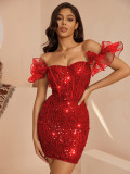 Women Dress Party Sexy Sequin Dress