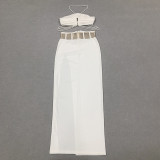 Women Sexy Party Bandage Evening Dress Two-piece Set