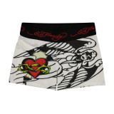 Fashion Print Vest Shorts Set