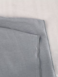 Women Summer Solid Sleeveless Round Neck Stretchy Dress