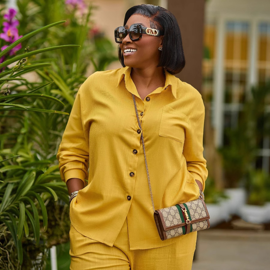 elegant Turndown Collar long sleeves solid color shirt trousers Africa Casual fashion women's two-piece set