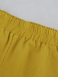 Plus Size Women Summer Casual Sleeveless Vest + Wide-leg Pants Two-piece Set