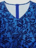 Plus Size Women Elegant V-neck Short Sleeve Maxi Dress