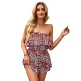 Summer Strapless Bohemian Casual wide Jumpsuit women's clothing