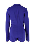 Women Fashion V-neck Long-sleeved Jumpsuit