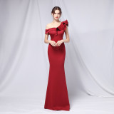 Summer Formal Off-Shoulder Long Mermaid Evening Dress