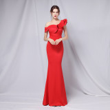 Summer Formal Off-Shoulder Long Mermaid Evening Dress