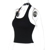 Summer Sexy U-Neck Halter Camisole for Women - Slim Fit Low Back Top