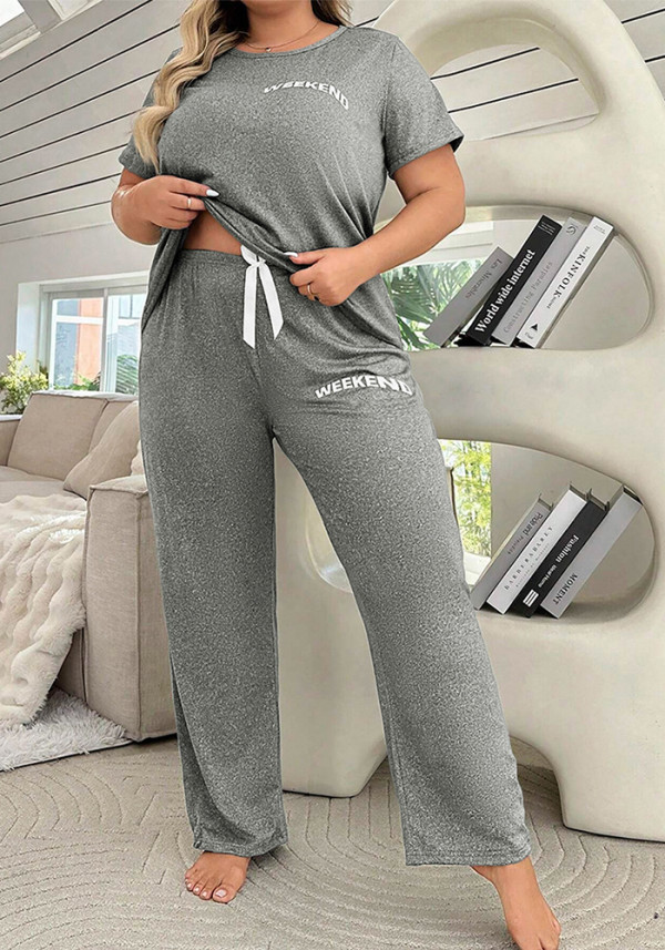 Spring Summer style printed home clothes Casual comfortable pajamas for women