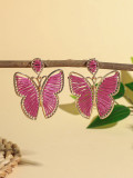 Accessories braided butterfly summer bohemian alloy earrings for women