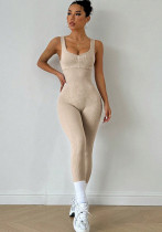 Quick-Drying Ribbed Tight Fitness One-Piece Butt Lift Sleeveless Yoga Jumpsuit Quick-Drying Ribbed Tight Fitness One-Piece Butt Lift Sleeveless Yoga Jumpsuit