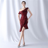 Summer Occasional Sequin Fishtail Cocktail Dress