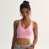 Seamless Sports Yoga Clothes for Women Cross Tank Yoga Bra