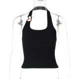 Summer Sexy U-Neck Halter Camisole for Women - Slim Fit Low Back Top