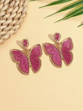 Accessories braided butterfly summer bohemian alloy earrings for women