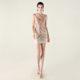 Sequin Beaded Bodycon Sexy Nightclub Bridesmaids Short Dress