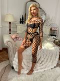 Women's ssexy one-piece mesh Jumpsuit