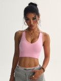 Seamless Sports Yoga Clothes for Women Cross Tank Yoga Bra