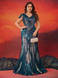 sequin Plus Size v-neck short-sleeved Chic cocktail formal Party evening dress