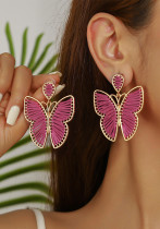 Accessories braided butterfly summer bohemian alloy earrings for women Accessories braided butterfly summer bohemian alloy earrings for women