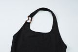 Summer Sexy U-Neck Halter Camisole for Women - Slim Fit Low Back Top