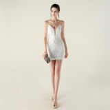 Sequin Beaded Bodycon Sexy Nightclub Bridesmaids Short Dress