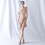 Summer Occasional Sequin Fishtail Cocktail Dress