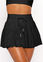 Women Summer Lace-Up Mesh Pleated Skirt Women Summer Lace-Up Mesh Pleated Skirt