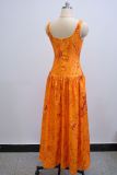 Women Summer Print Sleeveless Maxi Dress