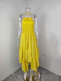 Women spring sleeveless Solid Dress