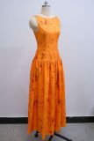Women Summer Print Sleeveless Maxi Dress