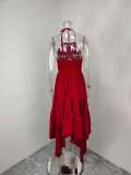 Women spring sleeveless Solid Dress