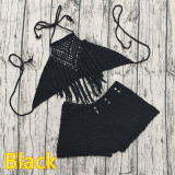 Women Crochet Tank Bikini Swimsuit Two-piece Set