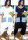 Women Casual Career V-Neck Patchwork Contrast Stretchy Denim Jumpsuit